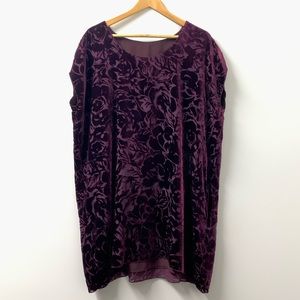 Wilfred by Aritzia Floral Velvet Burnout Dress